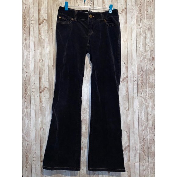 Michael Michael Kors Mid Rise Bootcut Black Corduroy Pants Women’s Size 6 - Picture 1 of 9